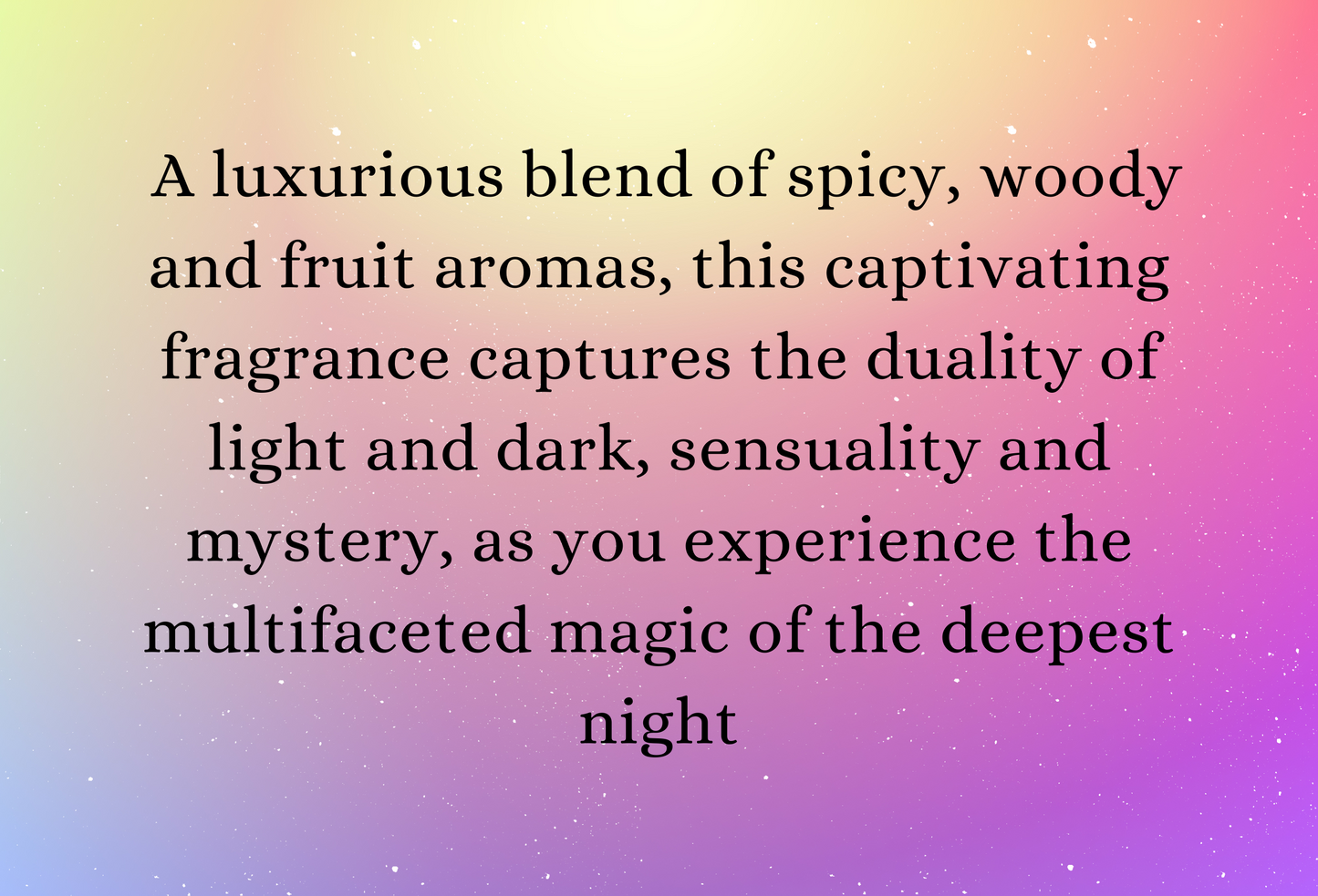Solaris Noir highly scented soy wax melts | Vegan | Eco-Friendly | Cruelty free | Plastic free packaging | Highly fragranced | Eco soy wax