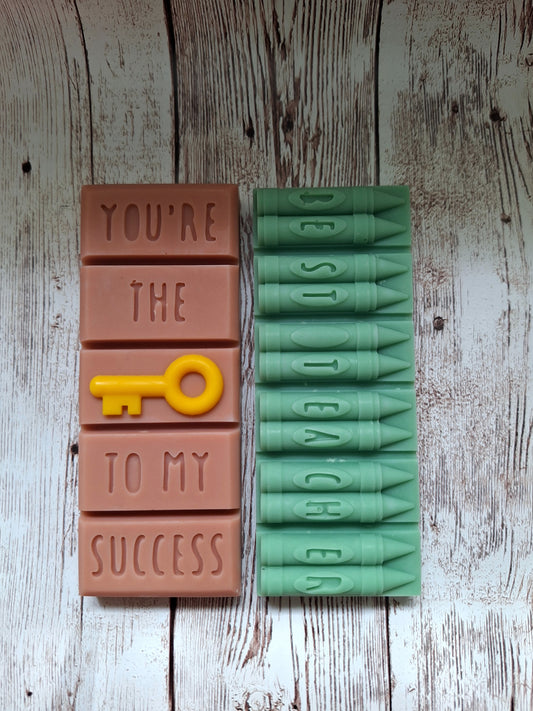 Teacher Gift Set End of Term Teacher Thank You Gift Wax Melt Snap Bars Best Teacher Key to My Success Eco Friendly Gift