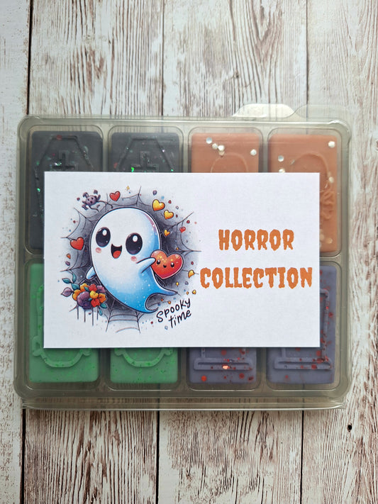 Horror Collection highly fragranced soy wax melts sample box | Spooky autumn scents | Vegan | Eco-Friendly | Cruelty free | Eco soy wax