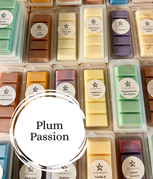 Plum Passion Soy Wax Melts | Highly Scented Home Fragrance | 100% Soy Wax | Long Lasting | Vegan | Cruelty-Free