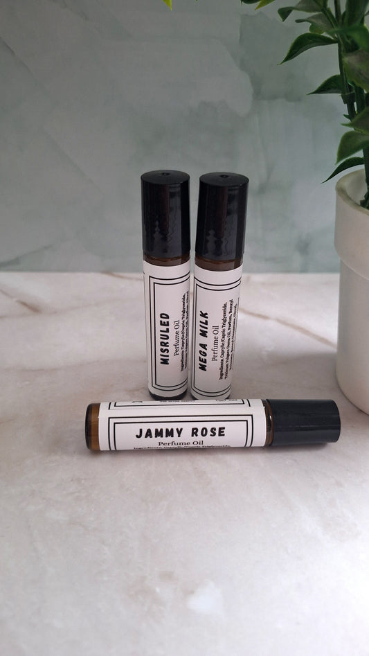 Handcrafted Perfumed Oil | Long-Lasting Scent | 9g Roller Bottles | Eco-Friendly | Cruelty-free | Plastic free packaging | Highly fragranced