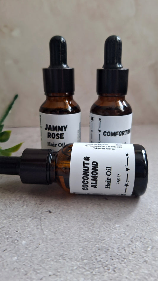 Nourishing Hair Oil with Almond & Jojoba  | Soft & Silky Finish | Various fragrances | Eco-friendly packaging