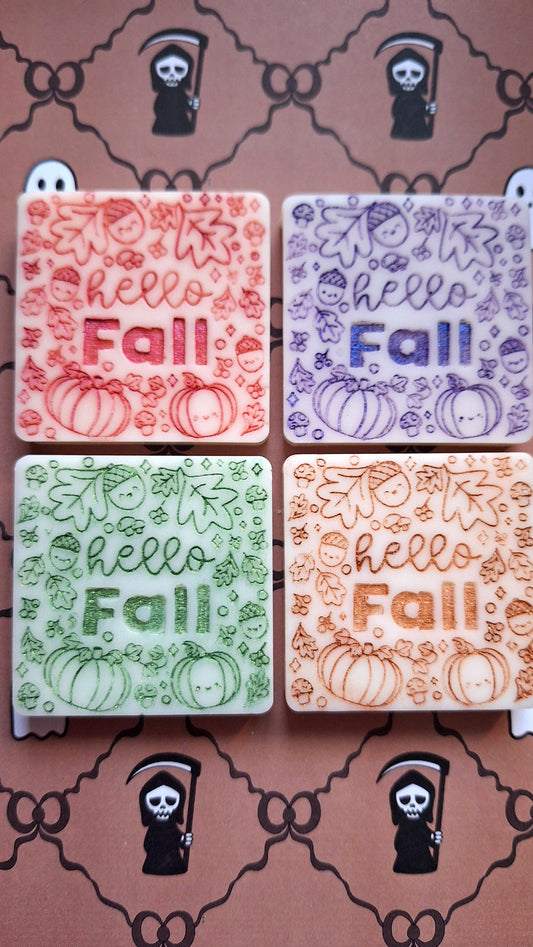 Hello Fall highly scented soy wax melts | Vegan | Eco-Friendly | Cruelty free | Plastic free packaging | Highly fragranced | Eco soy wax